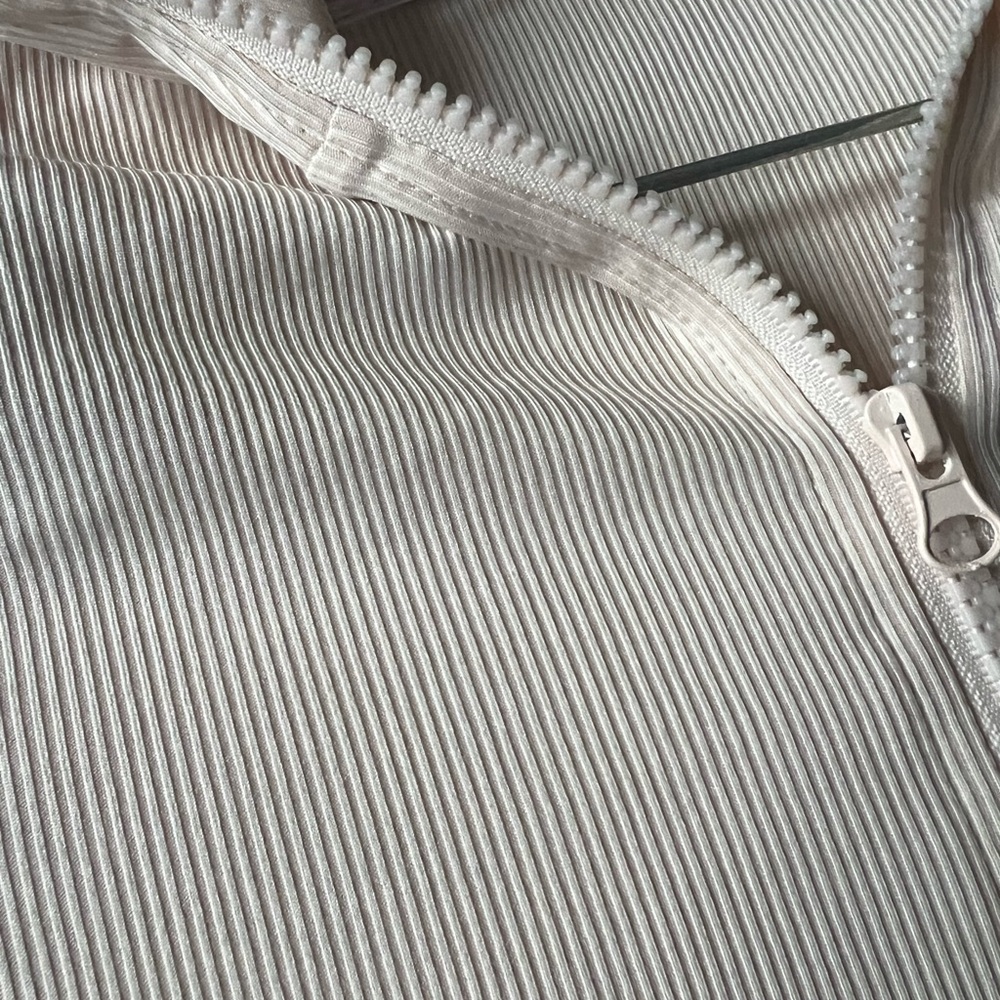 Apricot Ribbed Quarter Zip - Picture 3 of 3